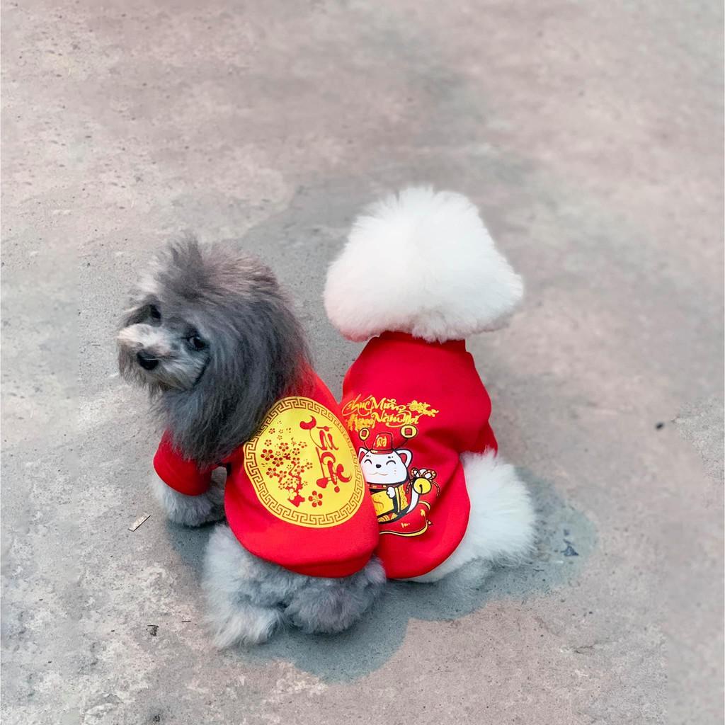 Quần áo Tết xinh xắn cho chó mèo
