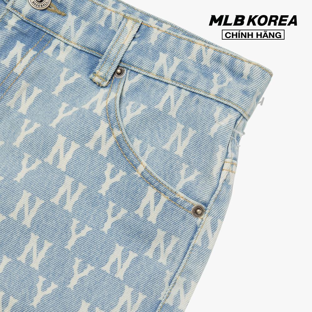 MLB - Quần shorts jeans nữ Classic Monogram 3FDPM0123