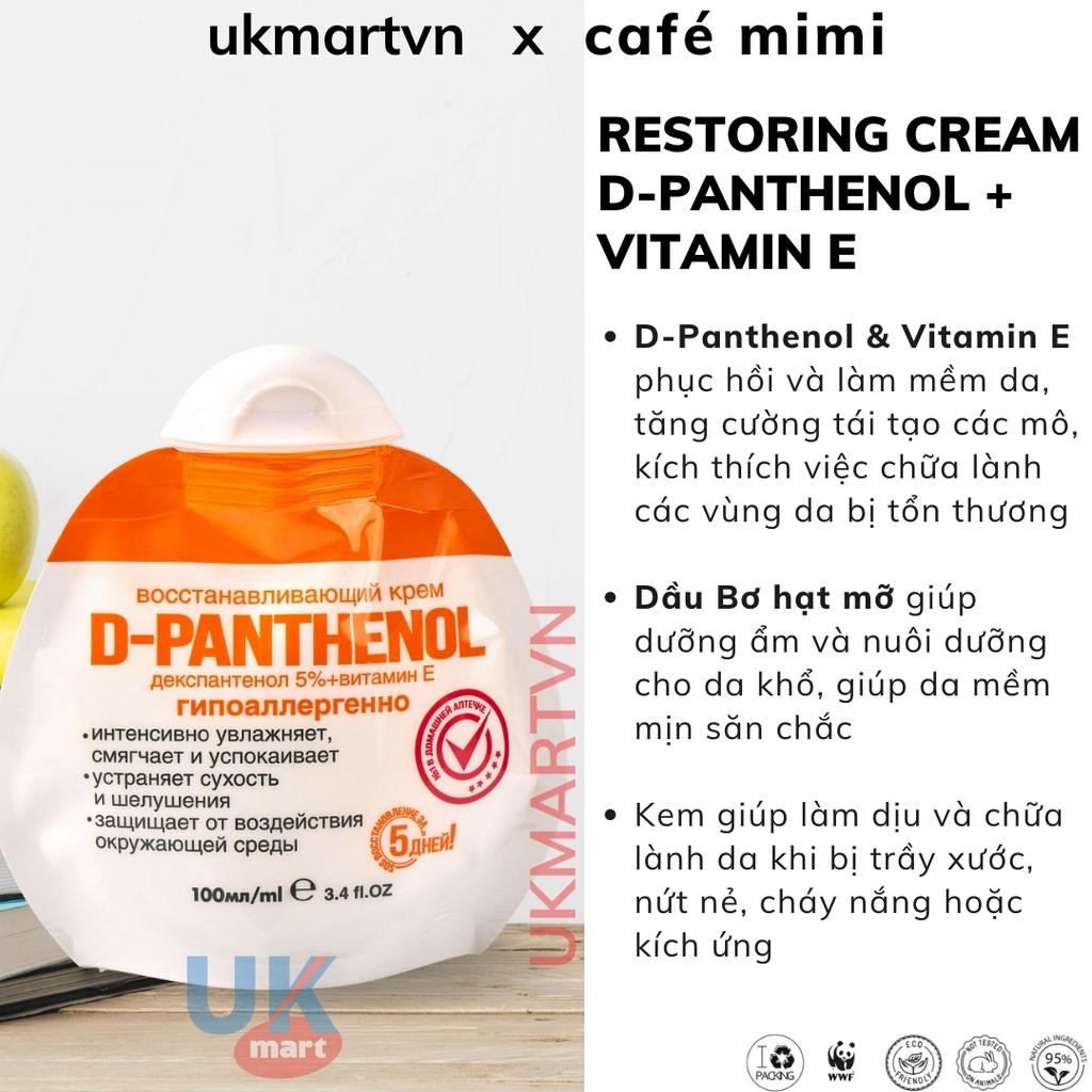 Kem Dưỡng Phục Hồi Da Nhạy Cảm CAFÉ MIMI D-Panthenol+Vitamin E + Menthol Làm Mát, Dịu Da 100ml
