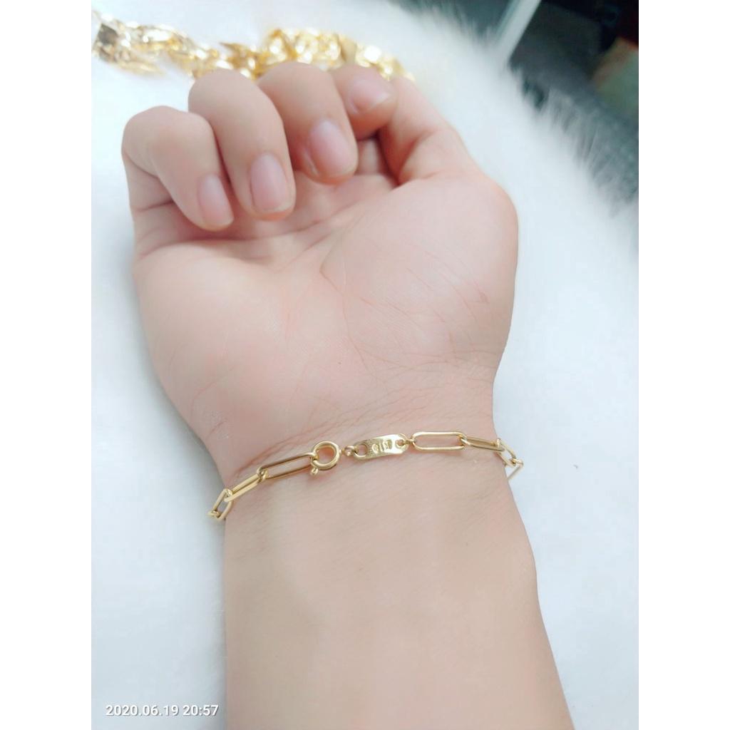 Lắc Tay Nữ Xích Nhỏ 4MM Trơn Titanium Cao Cấp- Dùng lâu dài tắm rửa thoải mái không phai