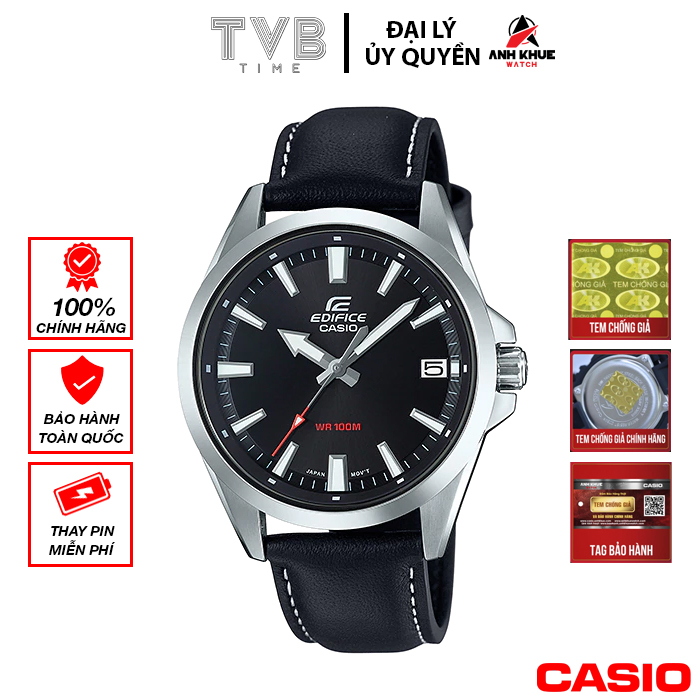Đồng hồ nam dây da Casio Edifice chính hãng EFV-100L-1AVUDF