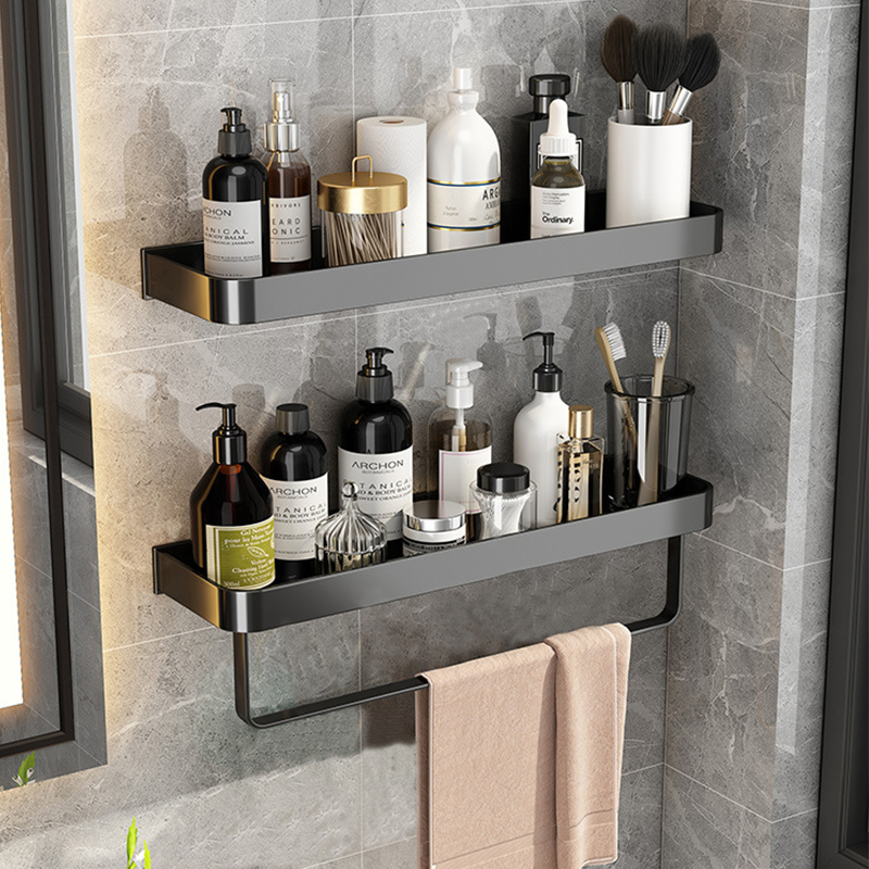 Bộ 2 kệ nhà tắm dán tường để đồ mỹ phẩm phong cách hiện đại
