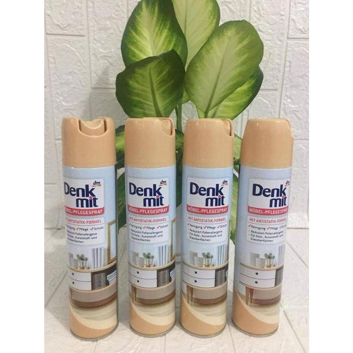 Chai Xịt Dung Dịch Vệ Sinh Đồ Nội Thất DENKMIT 400ml Giúp Tăng Độ Bền Màu, Sáng Bóng, Nhập Đức