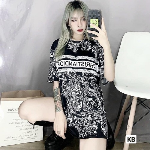 Áo thun tay lỡ CH-DIOR