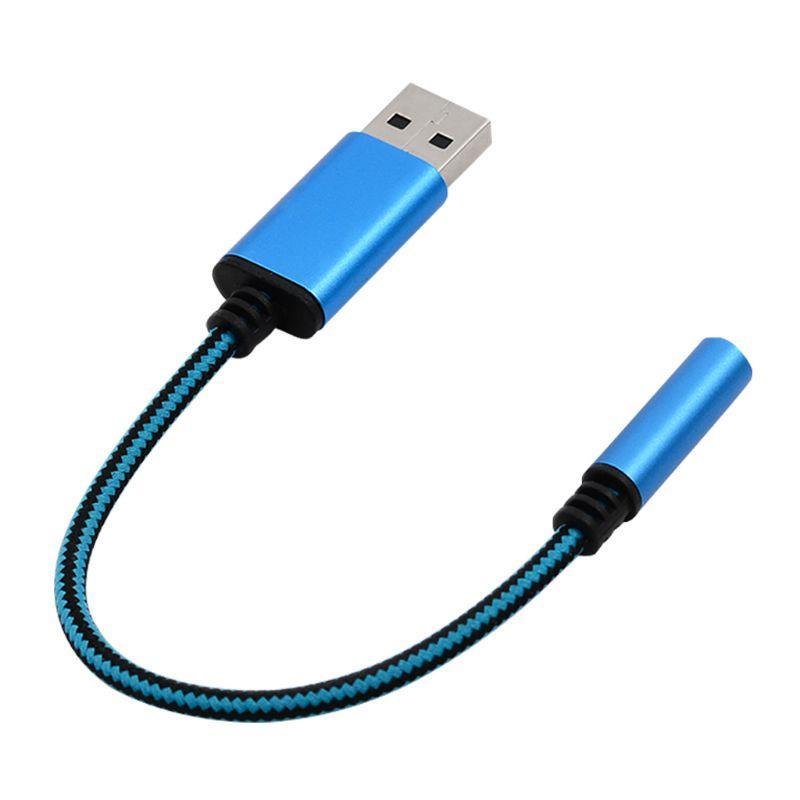 Dây cáp chuyển đổi tai nghe HSV 0.2m/1m 2In1 USB sang 3.5mm cho máy tính