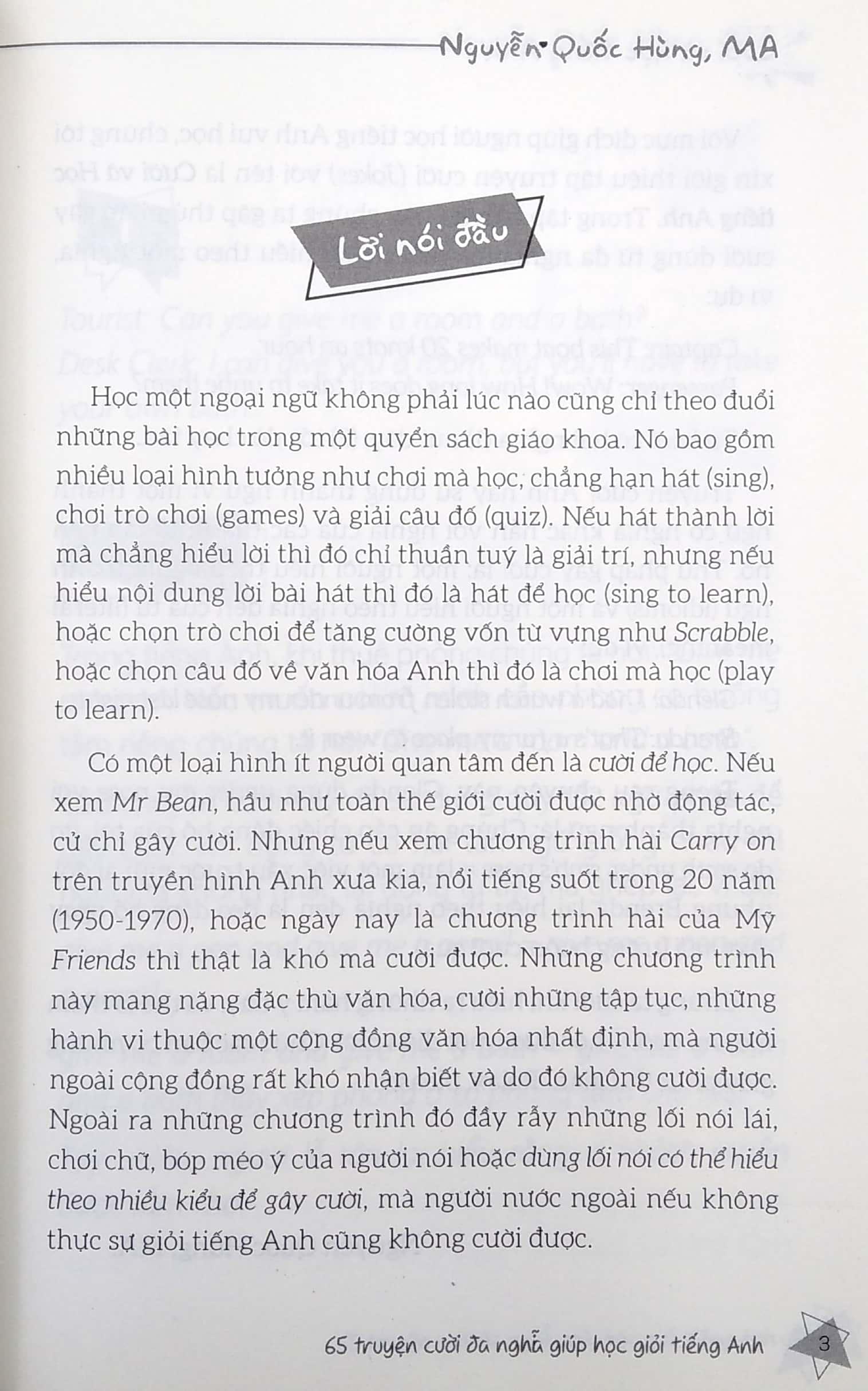 Cười Và Học Tiếng Anh - 65 Truyện Cười Đa Nghĩa Giúp Học Giỏi Tiếng Anh