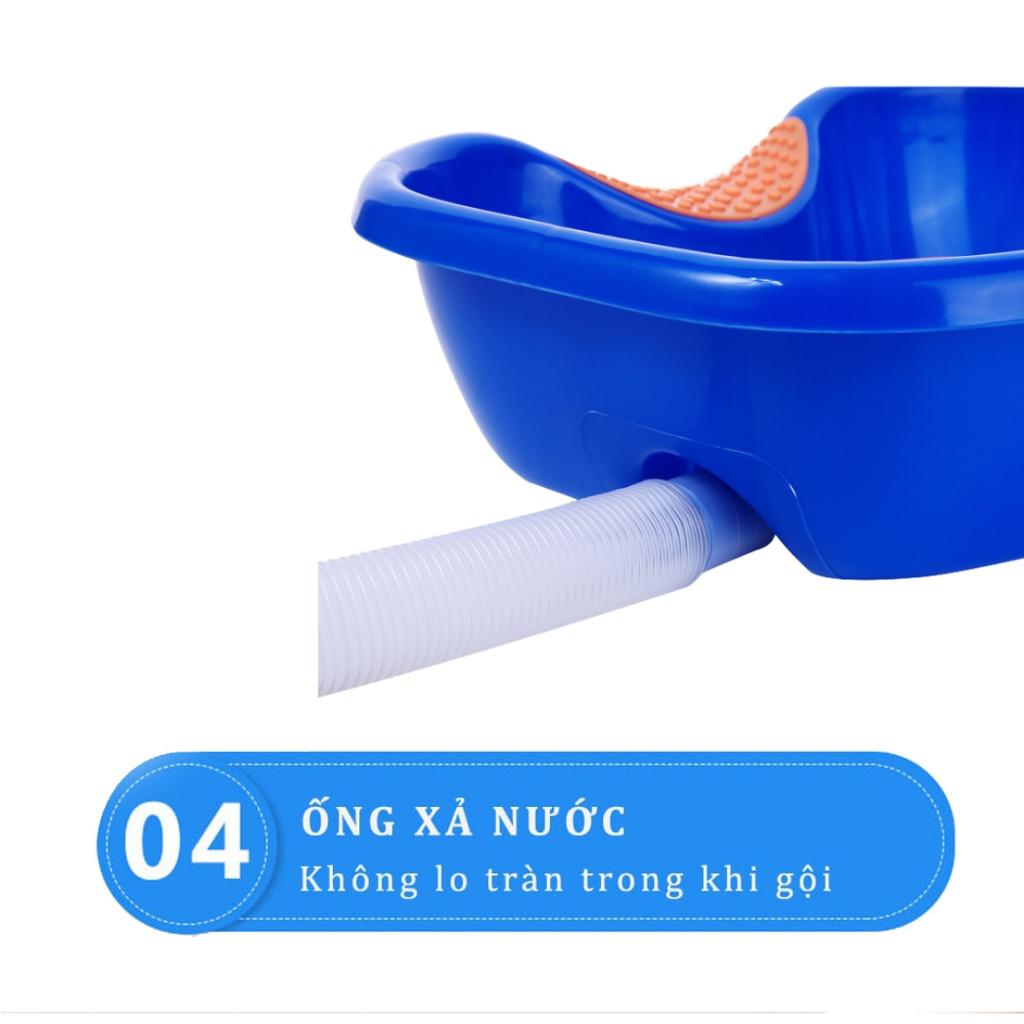 Chậu gội đầu tại giường, thau gội đầu tại nhà cho bà bầu, trẻ em, người bệnh, chất liệu nhựa ABS cao cấp, bền đẹp