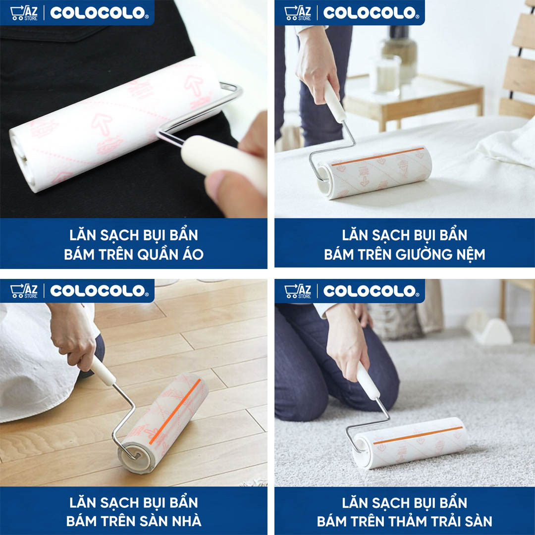 Lõi Cây Lăn Bụi Siêu Dính COLOCOLO - 2 cuộn - Lõi Rộng 160mm x 60 Lớp - Hàng Chính Hãng - C4311