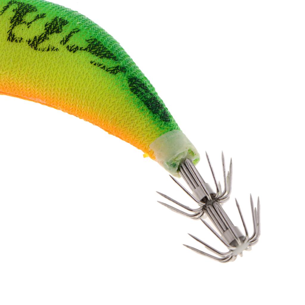 3.0# Squid Jigs Luminous Fishing Lures Artificial Baits Shrimp