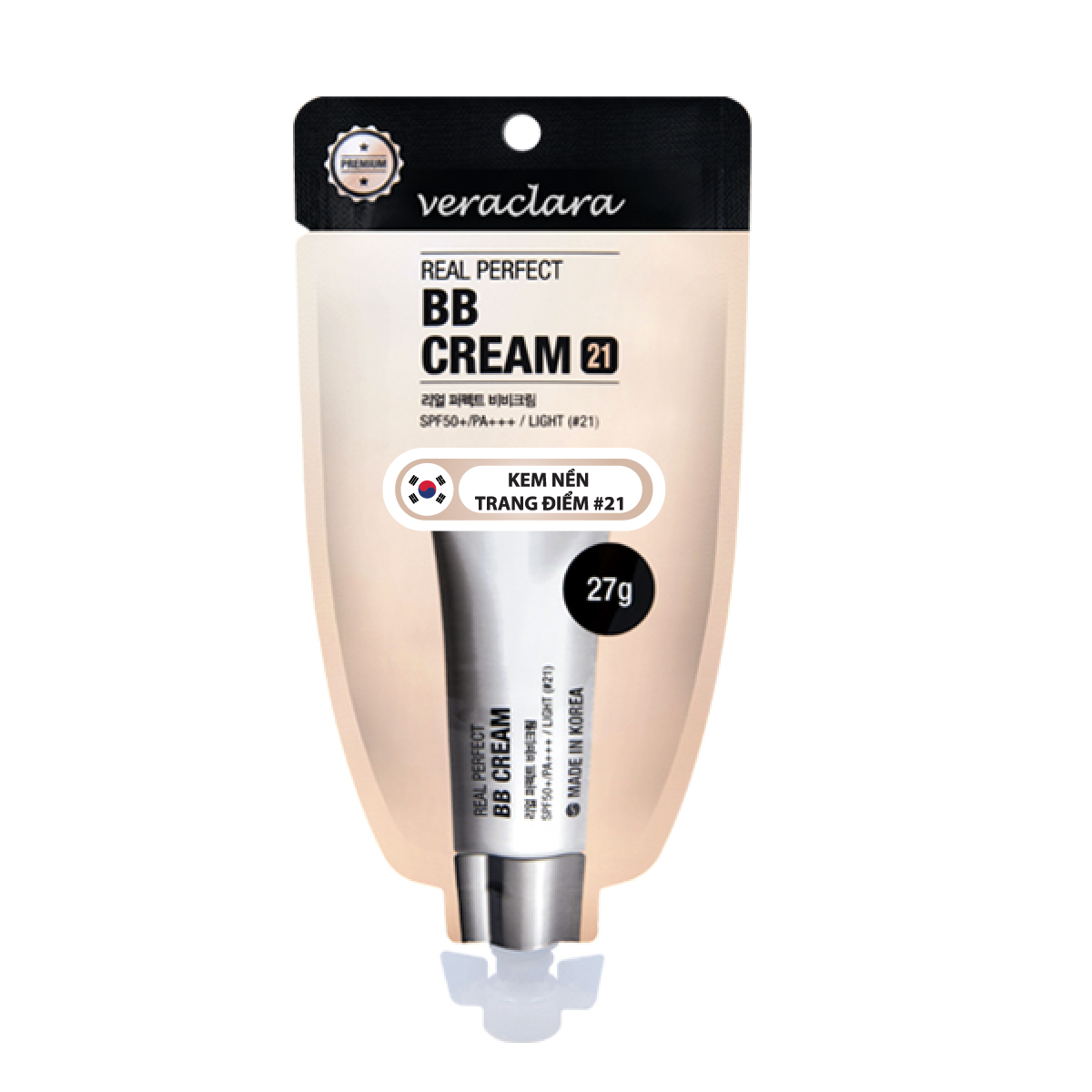 Kem Nền Trang Điểm #21 (Veraclara Real Perfect BB Cream #21) 27g