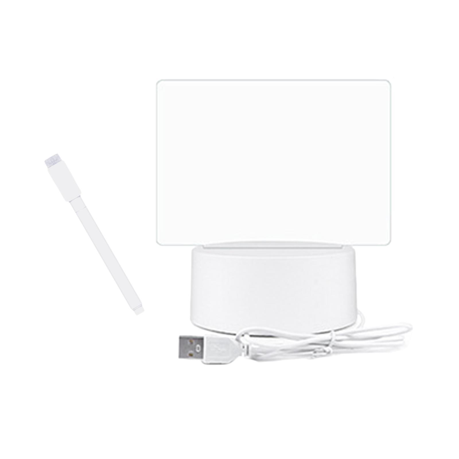 Acrylic Drying Erase Board with Light up USB Glow Memo Board for Cafe Home Office