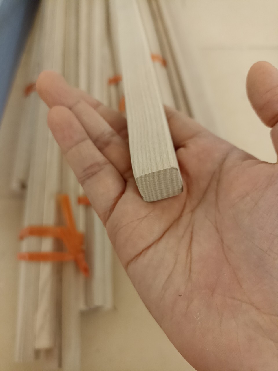3 thanh gỗ tần bì 18x18mm dài nhiều kích cỡ làm thủ công trang trí nhà cửa