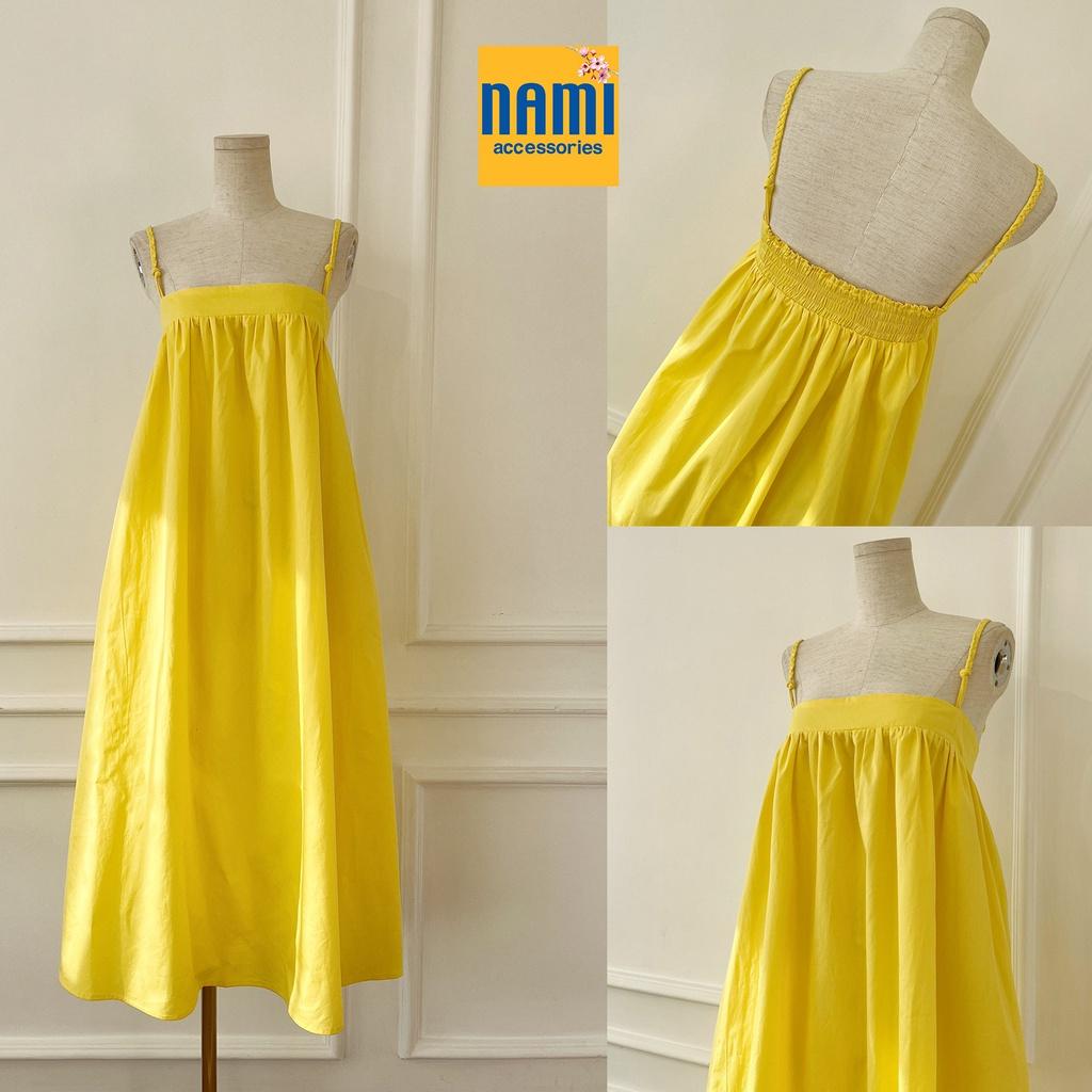 Đầm Babydoll Suông Rộng Dáng Dài Hai Dây Thắt Bím Xinh Xắn Dễ Thương - ATNU040
