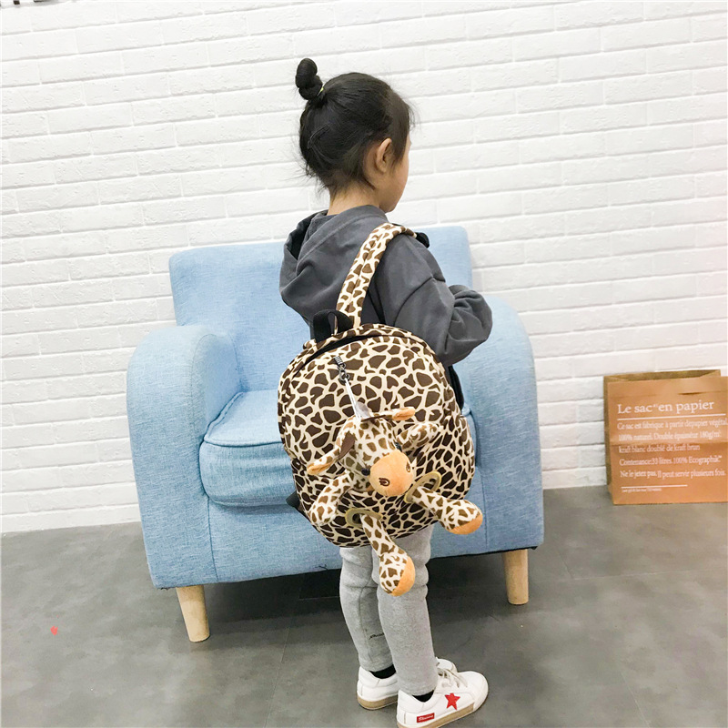 Balo Cho Bé 1-5 Tuổi Vải Nhung Mềm Mịn, Đi Chơi, Đi Mẫu Giáo, Kèm Thú Bông Đáng Yêu