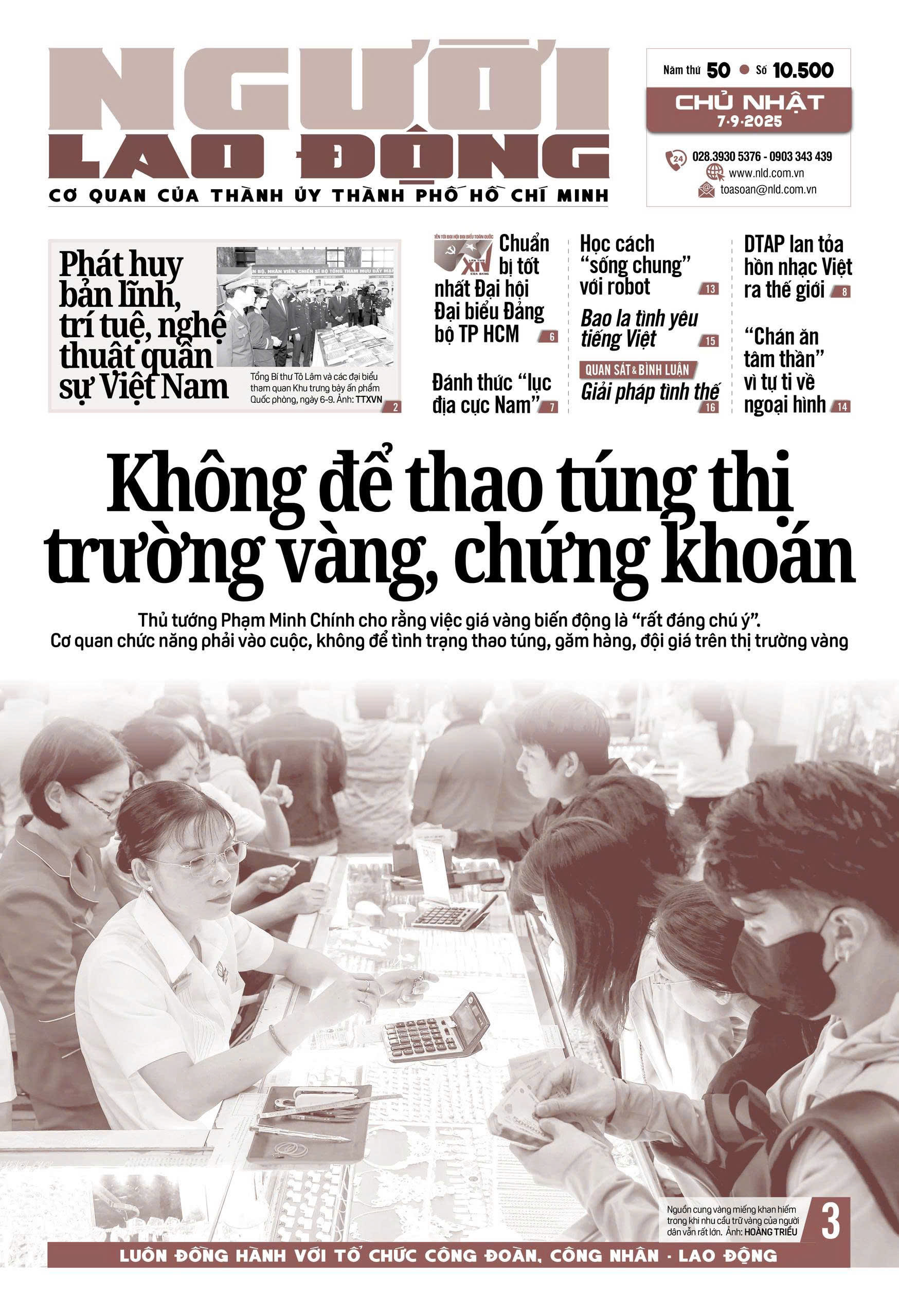 Nhật báo Người Lao Động từ ngày 01-09-2025 đến 07-09-2025