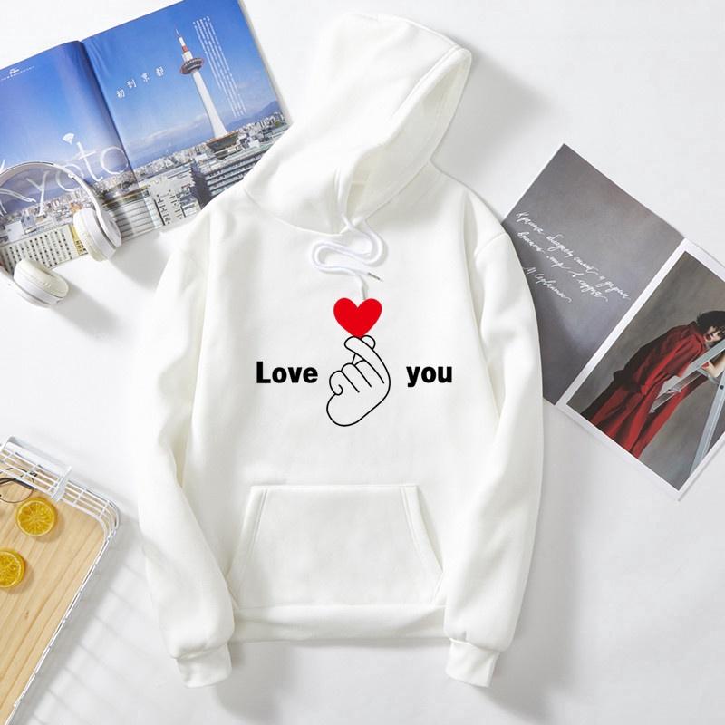 Áo Hoodie bắn tim Love you hoodie nam nữ đơn giản đẹp
