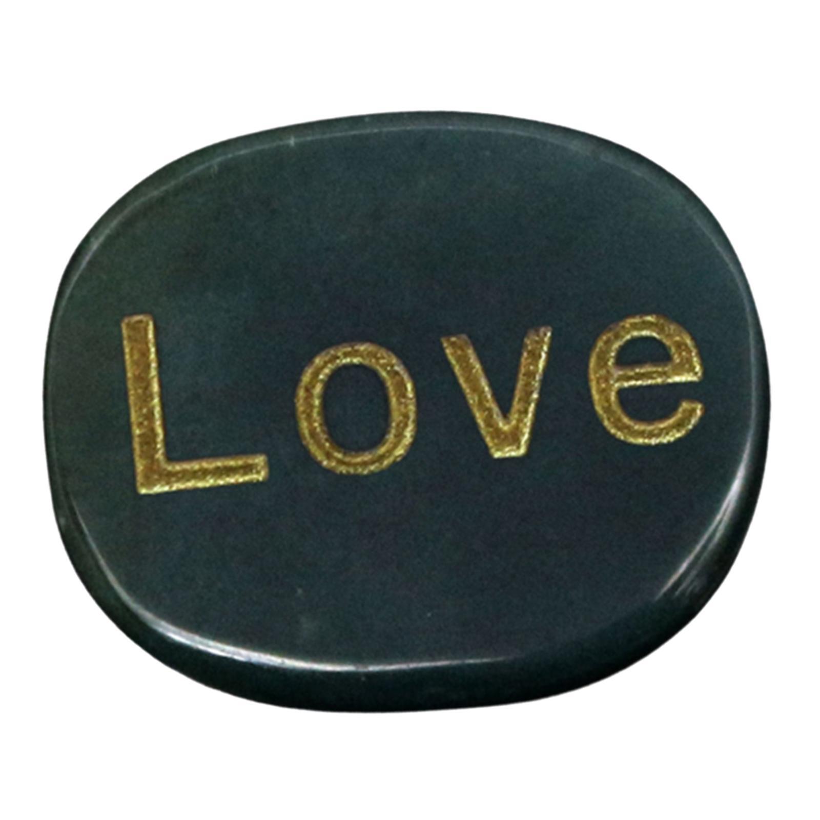 Small Engraved Stones, Polished Flat Oval Shape Tumble Stones Pocket Stones for Dorm Desk Night  Unique Gifts