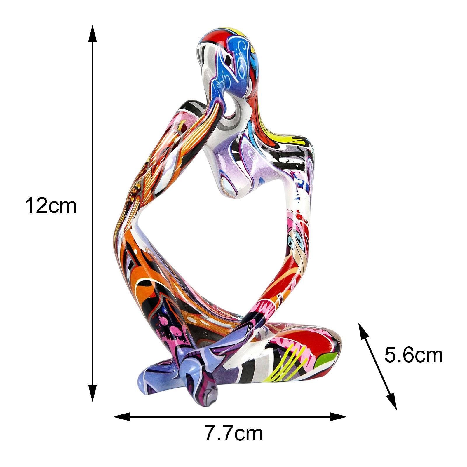 Abstract Thinker Statue Ornament Art Decorative Craft for Table Party