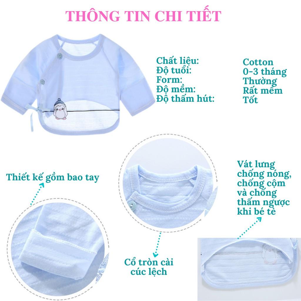 Áo sơ sinh bé gái bé trai dài tay cotton 100% mềm mại đa năng 3 IN 1 Sammy Kids