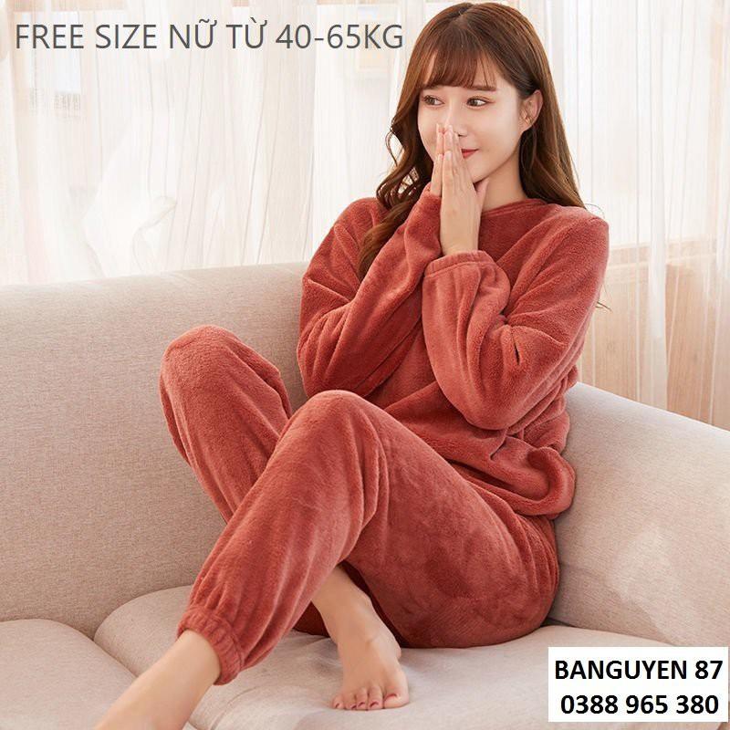 Bộ ngủ mặc nhà - Bộ ngủ lông dày dặn, siêu dễ thương dành cho NAM NỮ