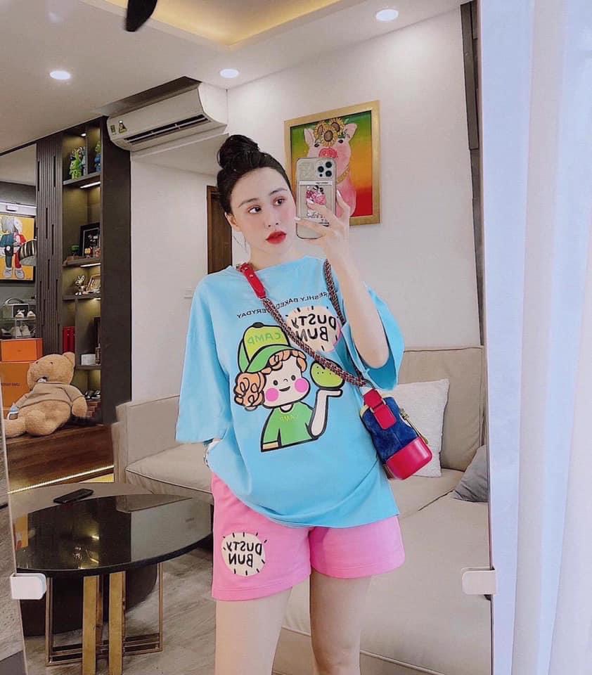 Đồ bộ nữ áo form rộng, quần đùi thun cotton loại 1, set bộ mặc nhà, đi chơi dễ thương, cá tính