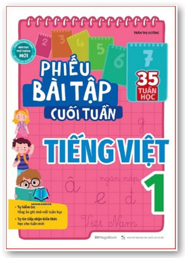 Sách - Phiếu Bài Tập Cuối Tuần môn Tiếng Việt Lớp 1+2+3+4+5