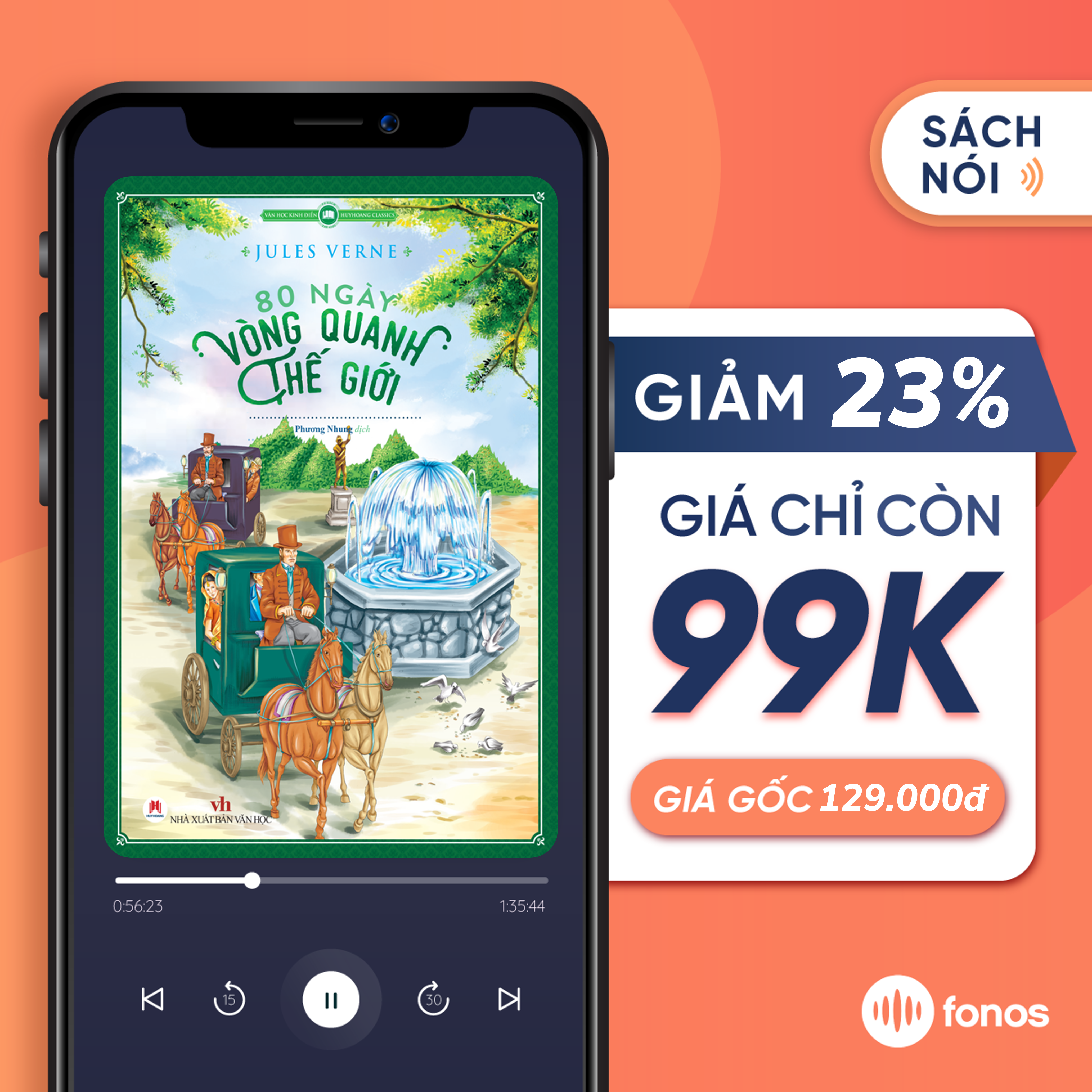 Fonos Sách nói 80 Ngày Vòng Quanh Thế Giới [e-voucher]