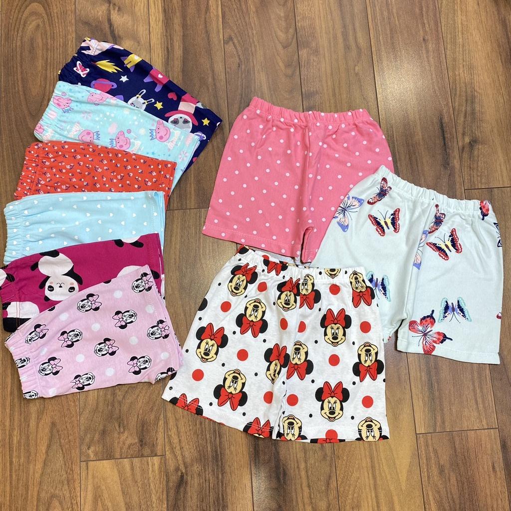 Quần bozip đùi cotton cho bé trai/ bé gái cho bé mặc mùa hè Sz 8-19kg