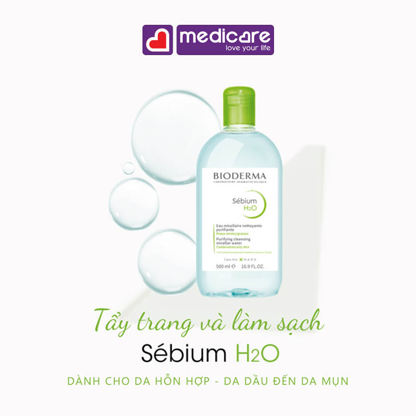 0134198 Bioderma Sebium Nước tẩy trang chai 500ml