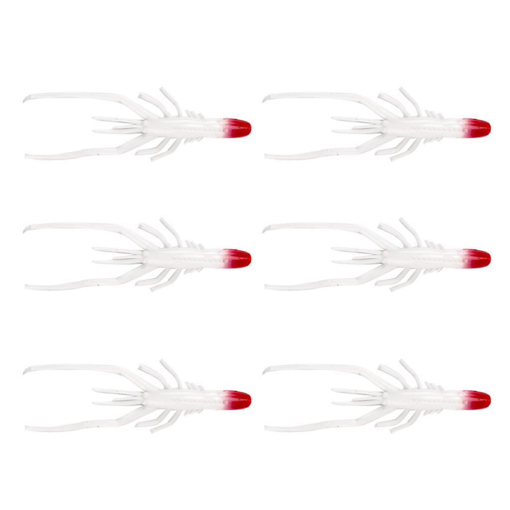 6 Pieces PVC Soft Worm Fishing Lures Artificial Insect Lure Baits Swimbaits