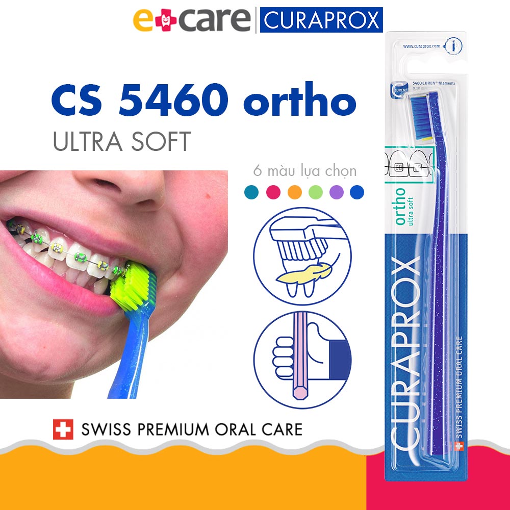 Bàn chải răng siêu mềm cho răng niềng Curaprox CS 5460 Ortho Ultra Soft – Xanh dương