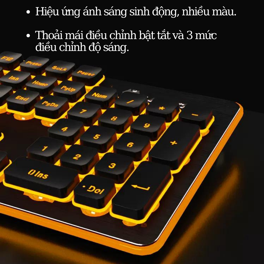 Bàn Phím Giả Cơ Gaming L1 LANGTU Phụ Kiện Máy Tính Laptop Chống Nước Kèm Đèn Led Hàng Chính Hãng