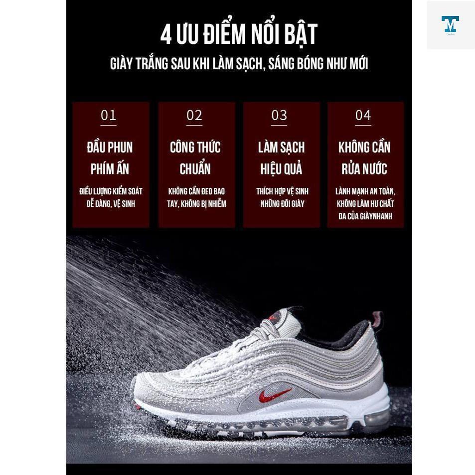 Bình / Chai Xịt Bọt Tuyết Giặt Khô Giày, Tẩy Trắng Vệ Sinh Giày Dép Sneaker 300ml Chuyên Dụng -PK058