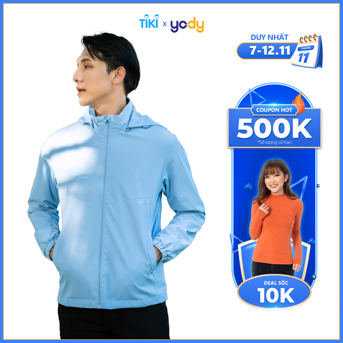 Mua Áo Khoác Gió Nam YODY 3C Plus cao cấp 2 lớp Cản gió, Cản bụi, Chống ngấm nước AKM5037 - Xanh trời - M tại YODY Official Store Mua Áo Khoác Gió Nam Yody 3C Plus Cao Cấp 2 Lớp Cản Gió, Cản Bụi, Chống Ngấm Nước Akm5037 - Xanh Trời - M Tại Yody Official Store