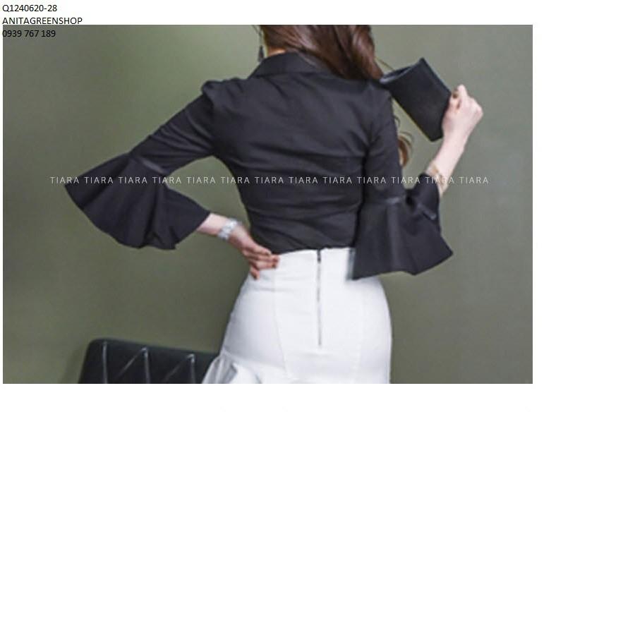 Q1240620 ÁO SƠ MI NỮ TAY LOE