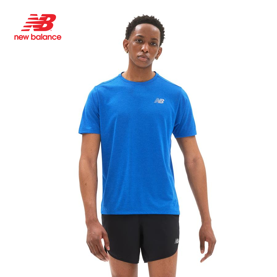 Áo thun thể thao nam New Balance NB APP RUNNING T-SHIRT M COBALTHR - AMT21262CH1 (form châu á)