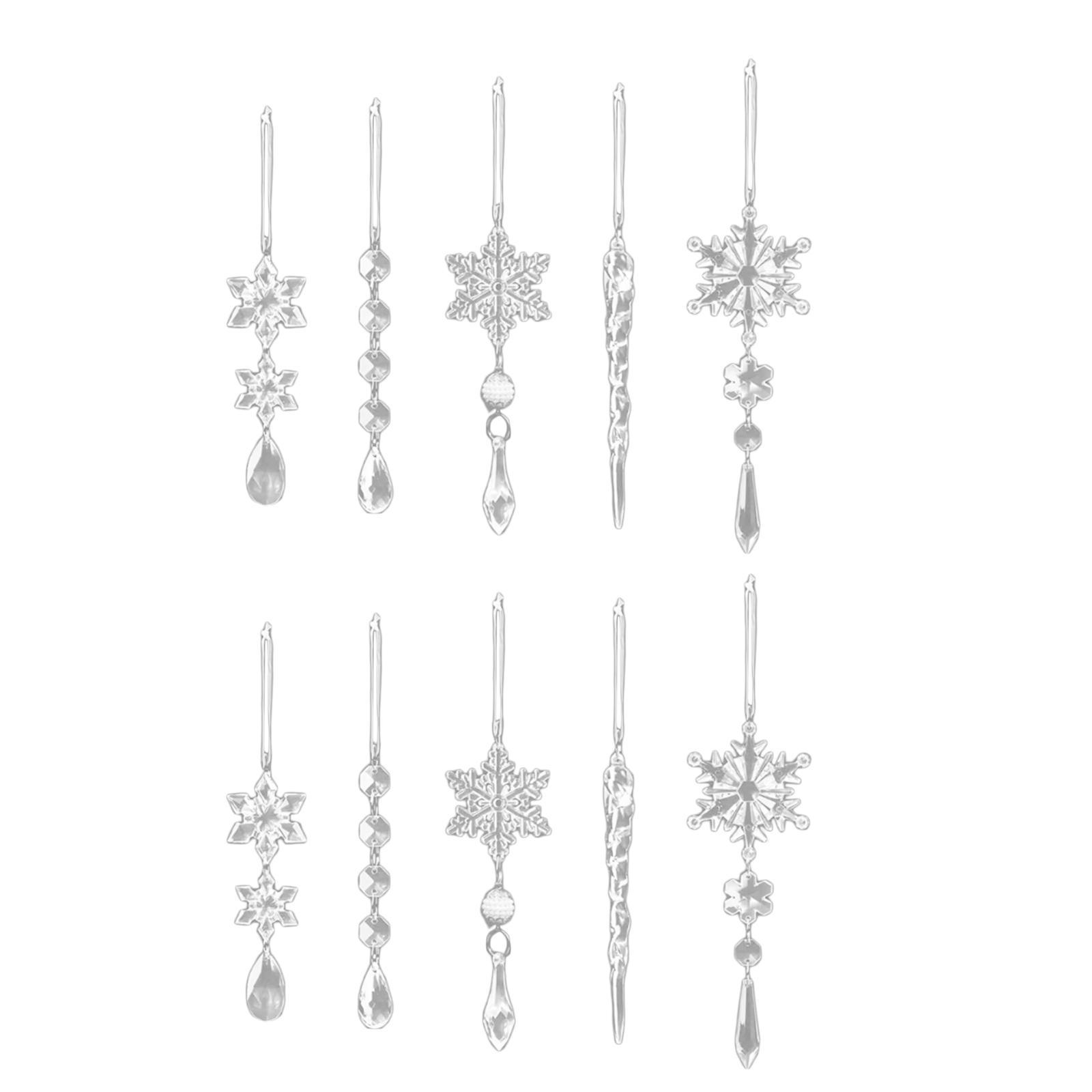 Christmas Party Decoration DIY Transparent Clear Acrylic Snowflake Ornaments