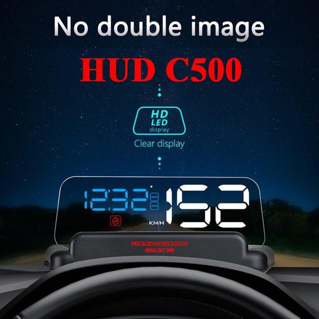 Màn hình HUD C500 hiển thị tốc độ trên kính lái