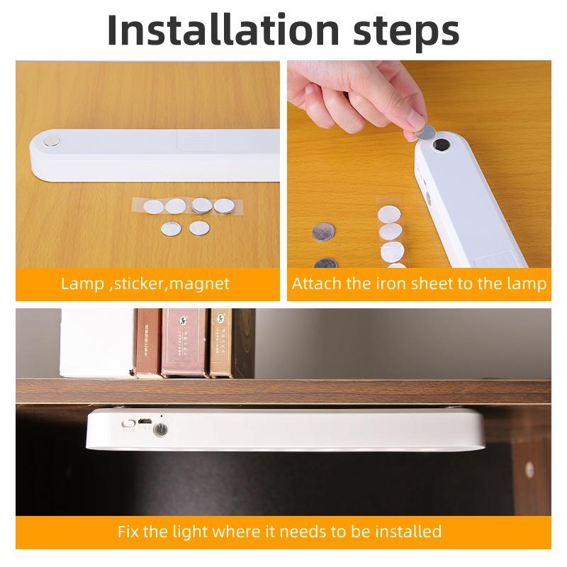 Đèn Led Cảm Ứng Đèn Gắn Tường Đèn Đọc Sách 3 Màu Có Cổng Sạc USB