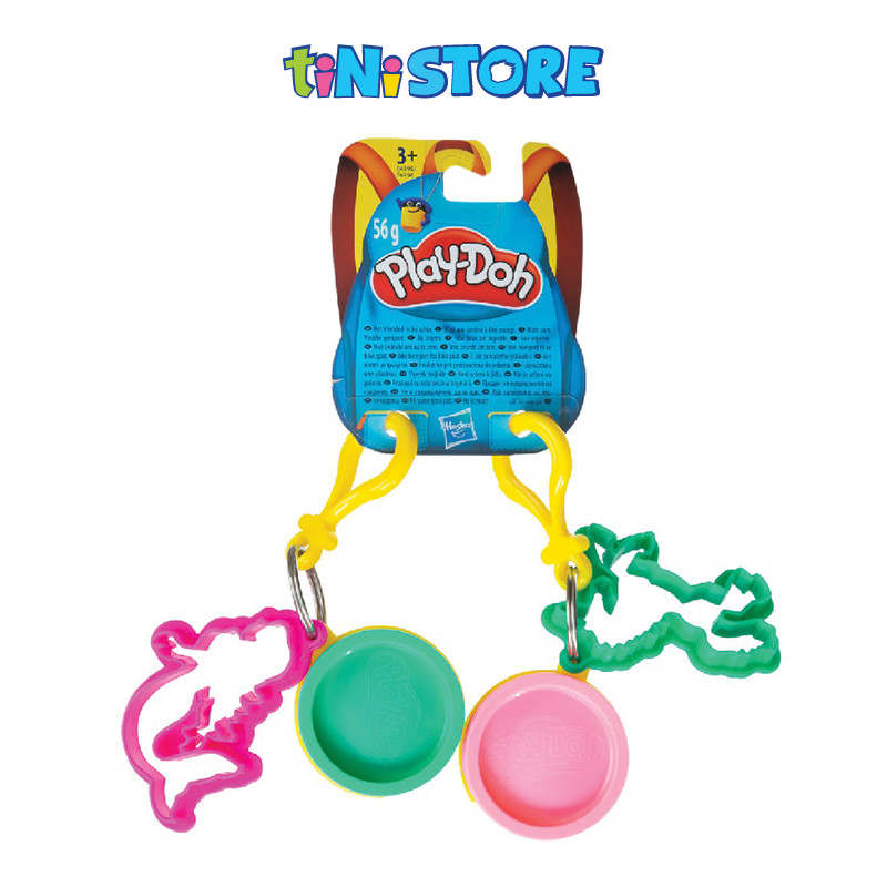 Đồ chơi hộp đất nặn móc khóa khủng long và cá mập Play Doh