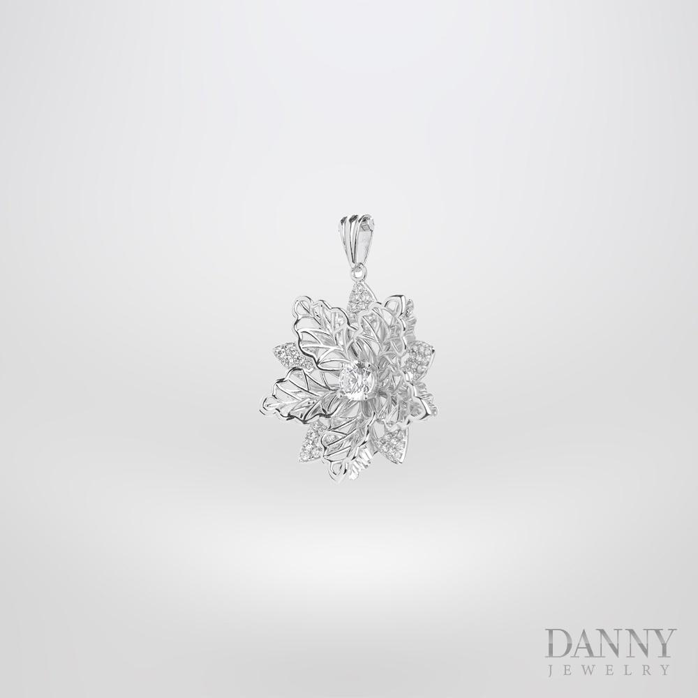 Mặt Dây Chuyền Nữ Bạc 925 Danny Jewelry Xi Bạch Kim DI4GZ016