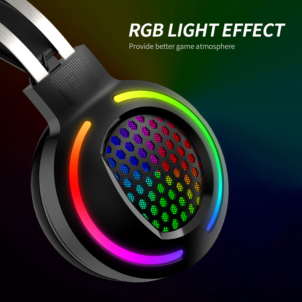 Tai Nghe Chơi Game Có Dây RGb Nhiều Màu Sắc Với Micrô 360° Giảm Tiếng Ồn 3,5 Mm + USB Cho Máy Tính Xách Tay PC
