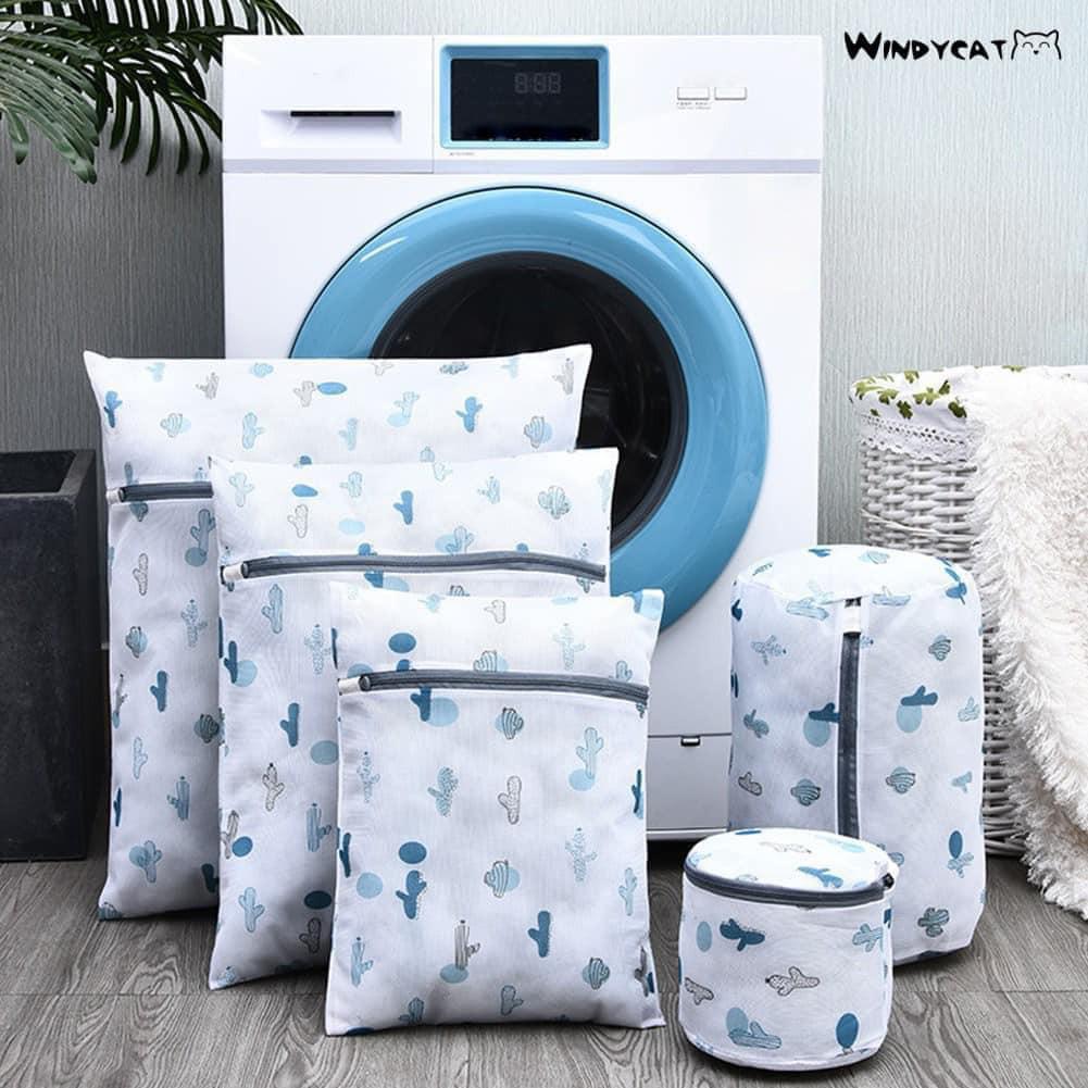 SET 5 CHIẾC TÚI LƯỚI HÌNH HOA GIẶT ĐỒ MÁY GIẶT ĐỦ KÍCH CỠ BẢO VỆ ĐỒ LÓT QUẦN ÁO TRÁNH HƯ HỎNG
