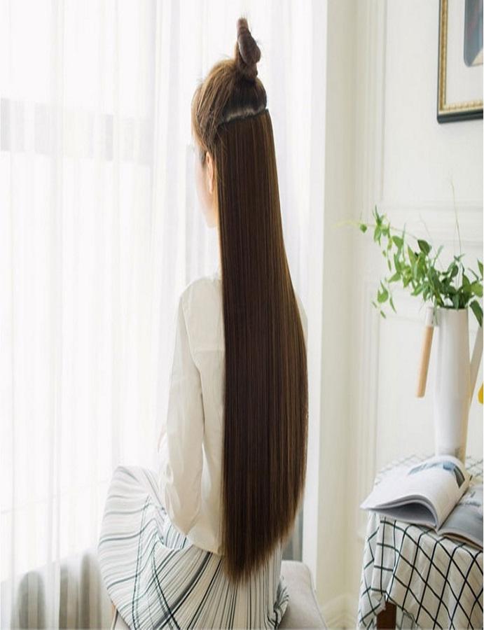 Tóc kẹp nữ màu nâu vàng T25