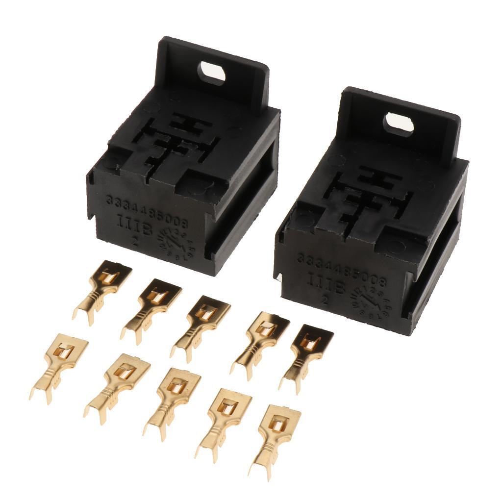5x2x Relay Base Holder + 10 Terminals - Suitable for 5 Pin Relays