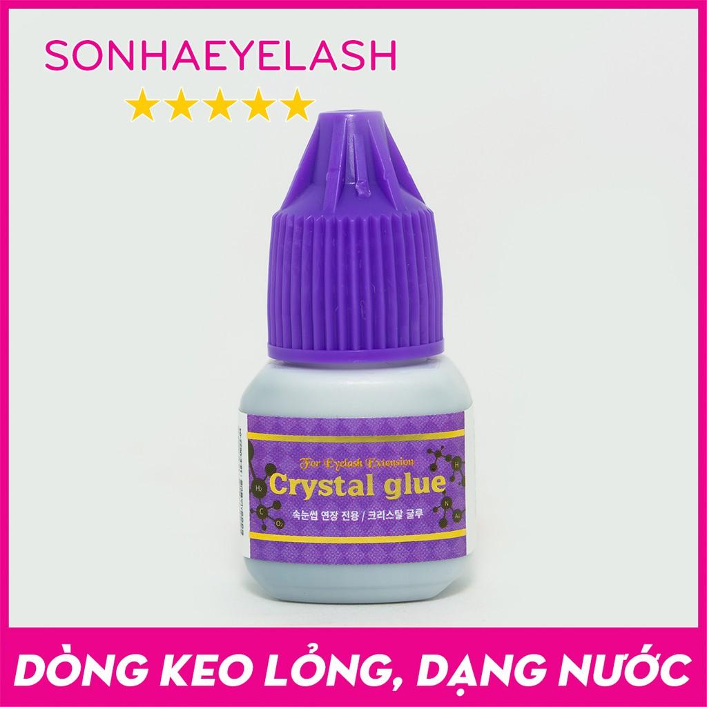 Keo nối mi crystal glue, keo nối mi crystal tím ít cay, khô 2s-3s dành cho thợ nối mi chuyên nghiệp, nhập khẩu Hàn Quốc