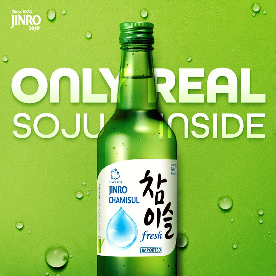 [Made in Korea] Rượu Soju Hàn Quốc Jinro Fresh 16.5% 360ml Không Hộp