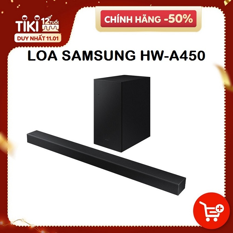 Loa Thanh Soundbar Samsung HW-A450 2.1ch (300W)/ Model 2021 - Hàng chính hãng