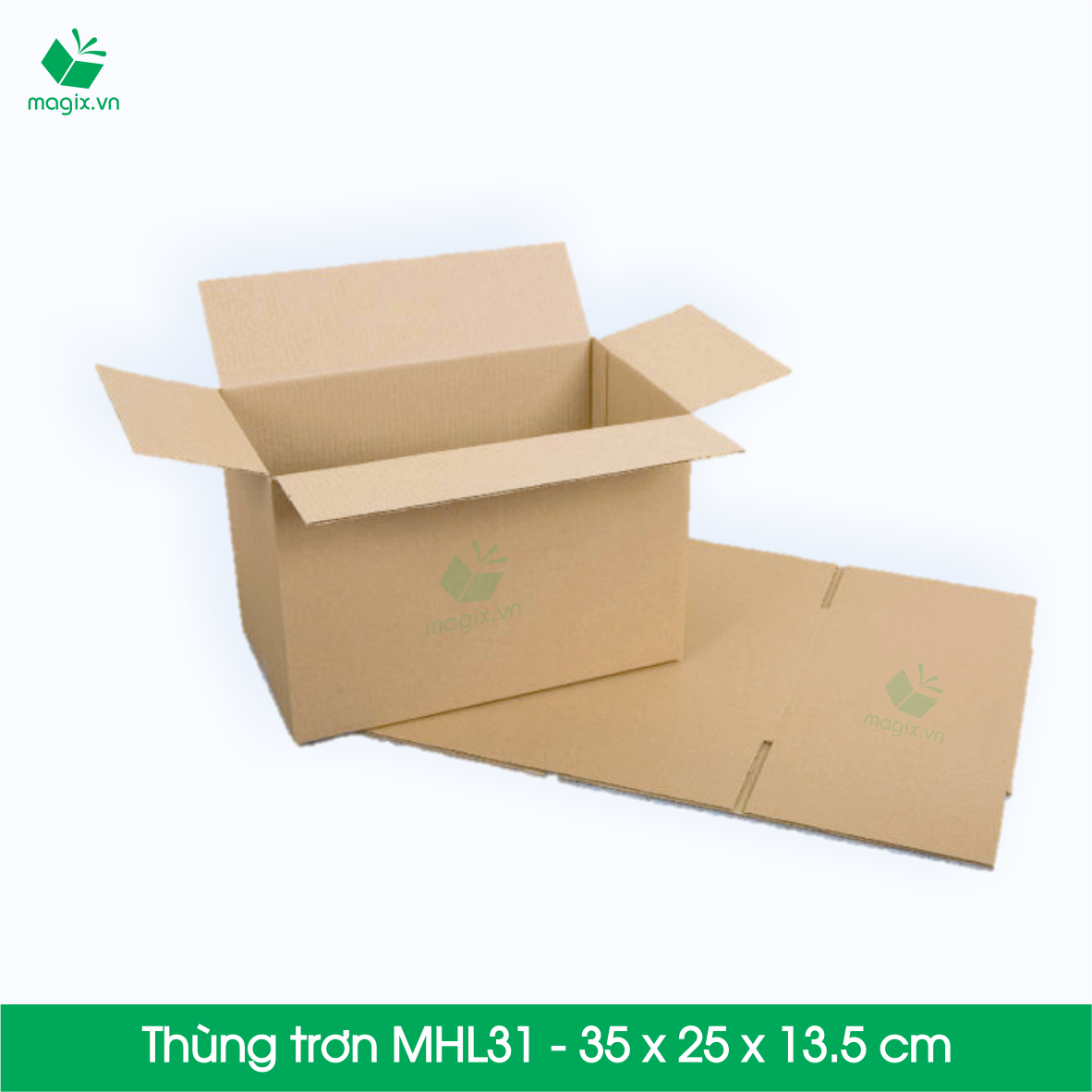 10 Thùng hộp carton - Mã MHL31 - Kích thước 35x25x13.5 (cm)