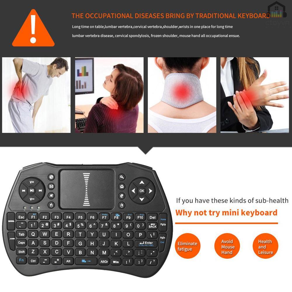 Bàn phím + chuột bay không dây 2.4GHz cho Android TV BOX PC Smart TV